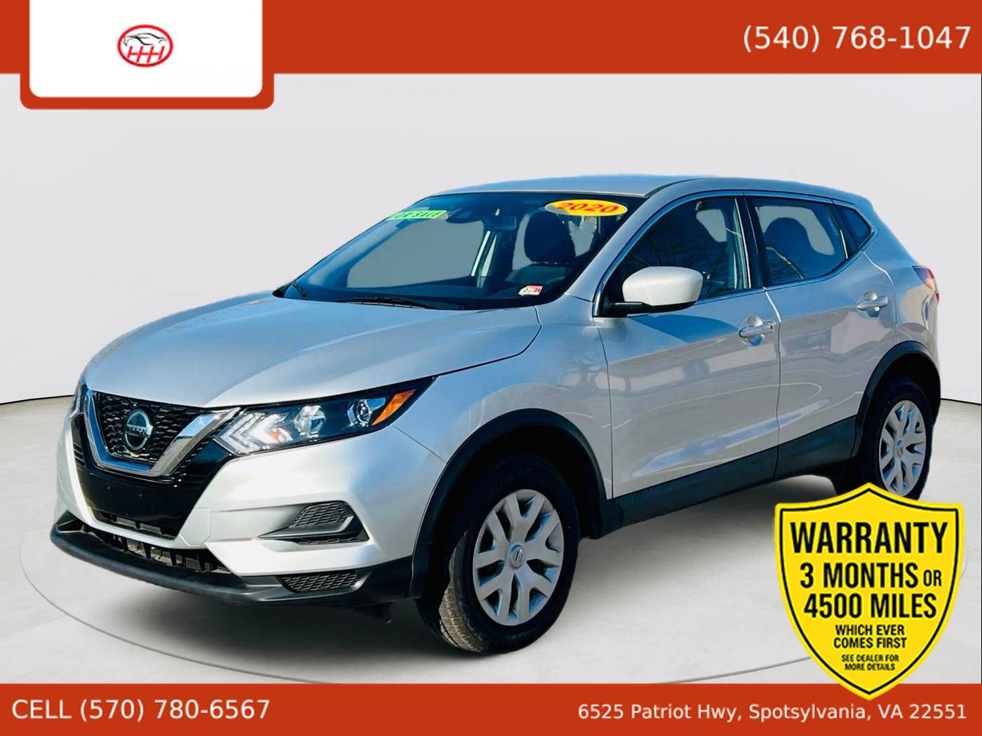 2020 Nissan Rogue Sport S — SUV — 99,425 mi — Spotsylvania Courthouse, VA