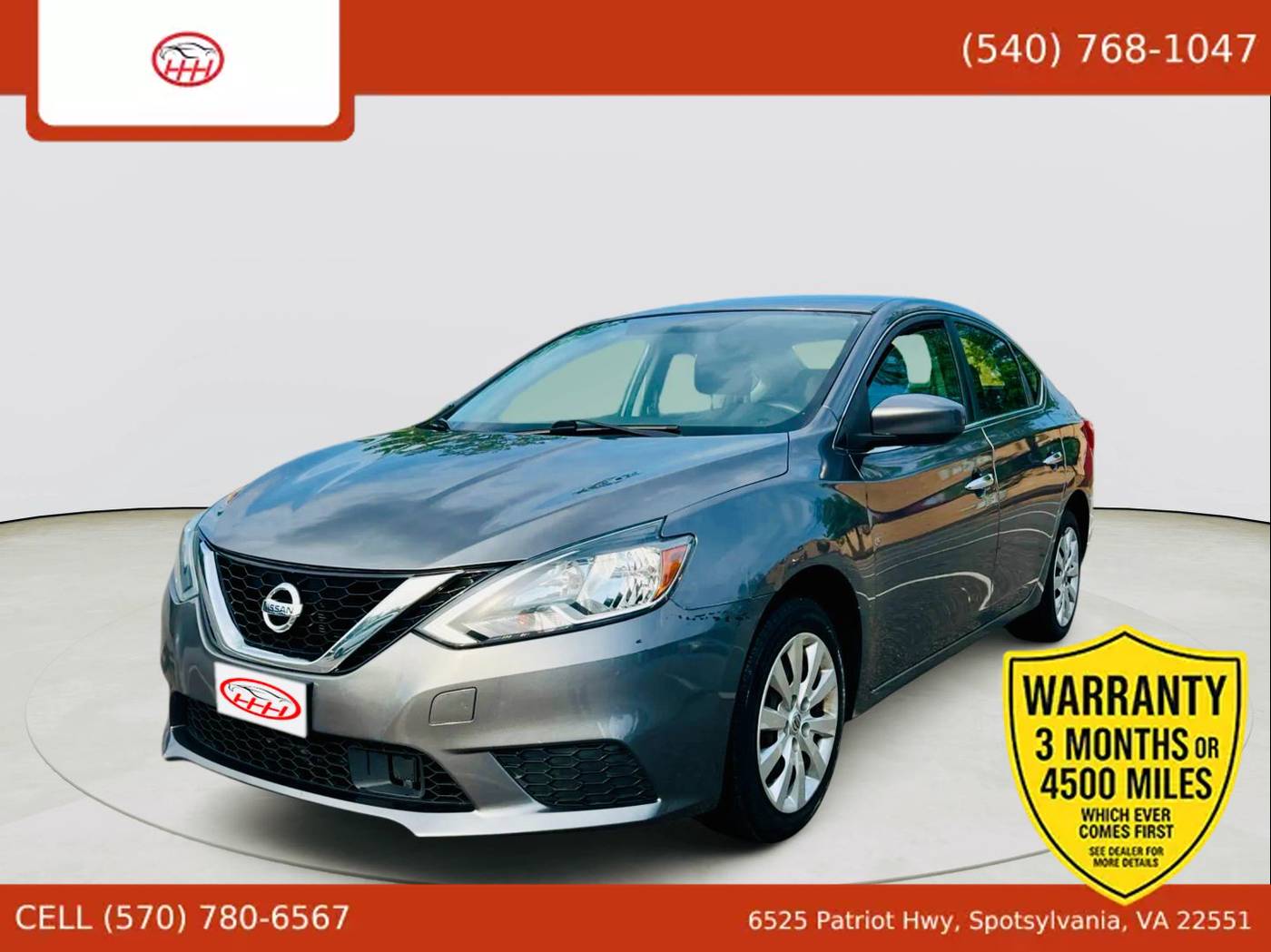 2019 Nissan Sentra S — Sedan — 90,908 mi — Spotsylvania Courthouse, VA