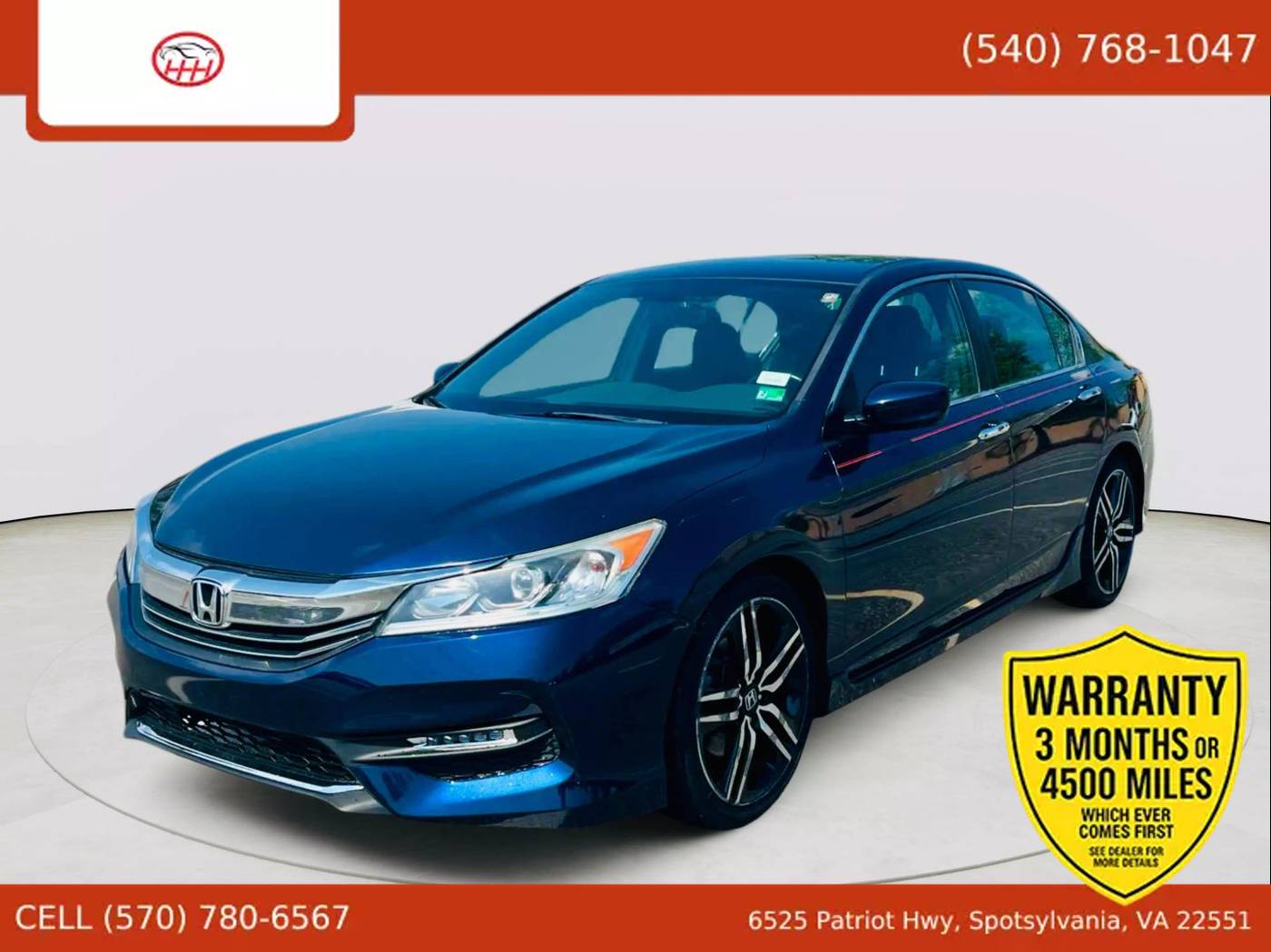 2017 Honda Accord Sport — Sedan — 100,290 mi — Spotsylvania Courthouse, VA