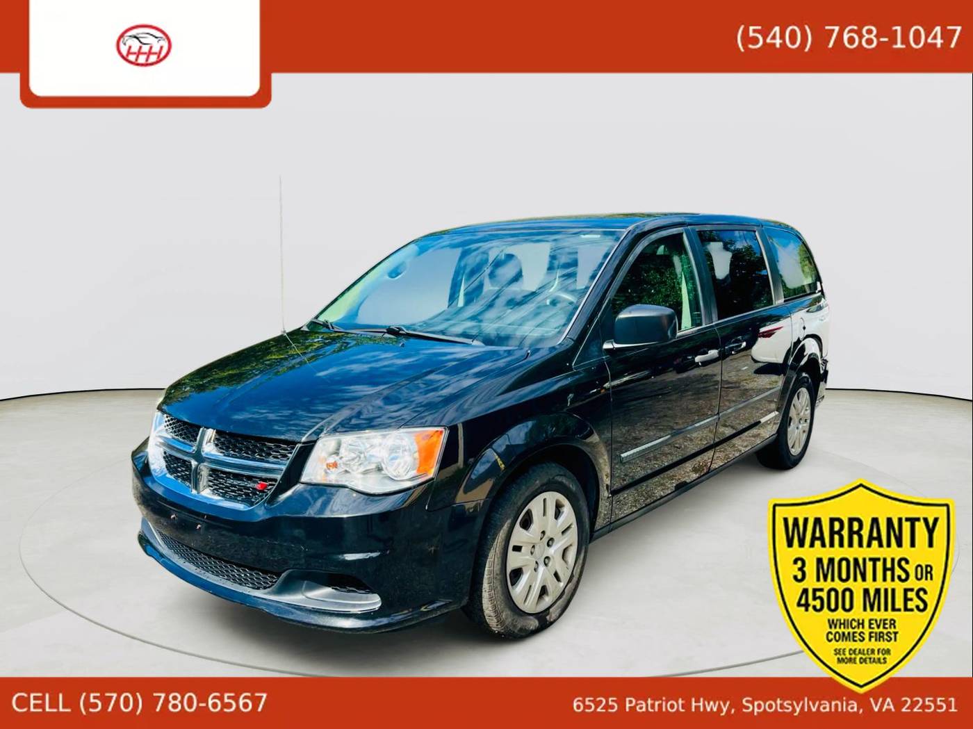 2016 Dodge Grand Caravan American Value Pack — Minivan — 94,841 mi — Spotsylvania Courthouse, VA
