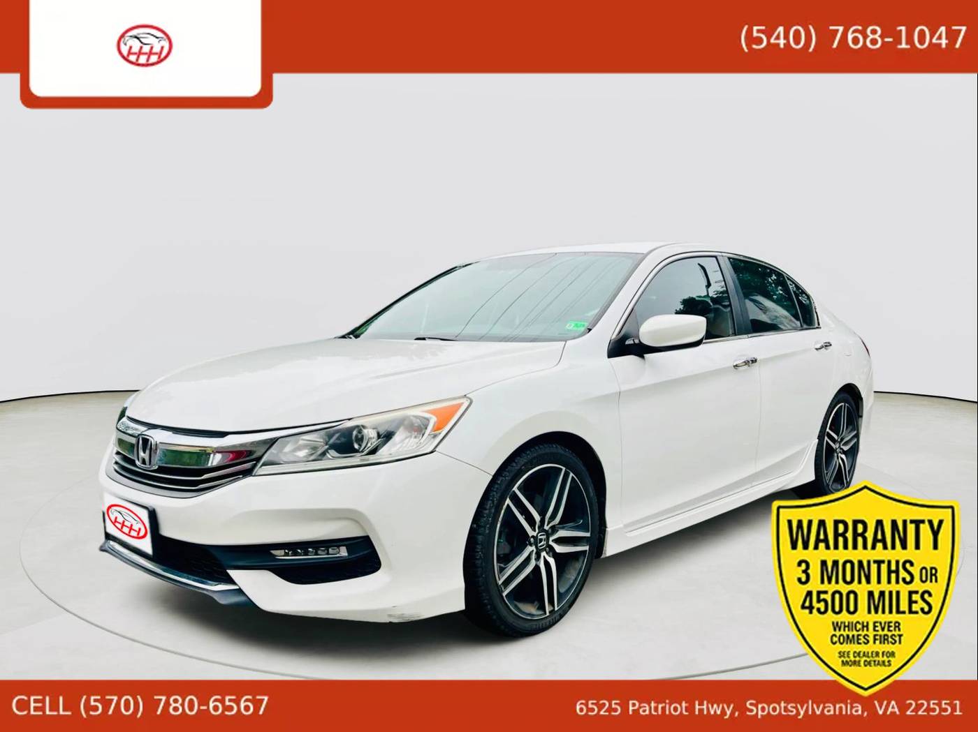 2017 Honda Accord Sport — Sedan — 93,378 mi — Spotsylvania Courthouse, VA