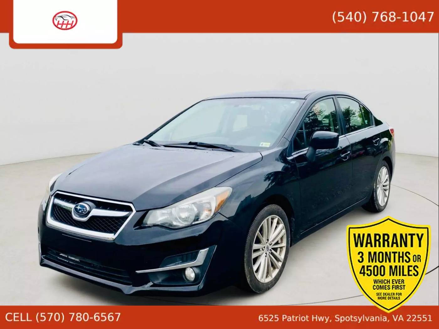2015 Subaru Impreza 2.0i Premium — Sedan — 131,864 mi — Spotsylvania Courthouse, VA