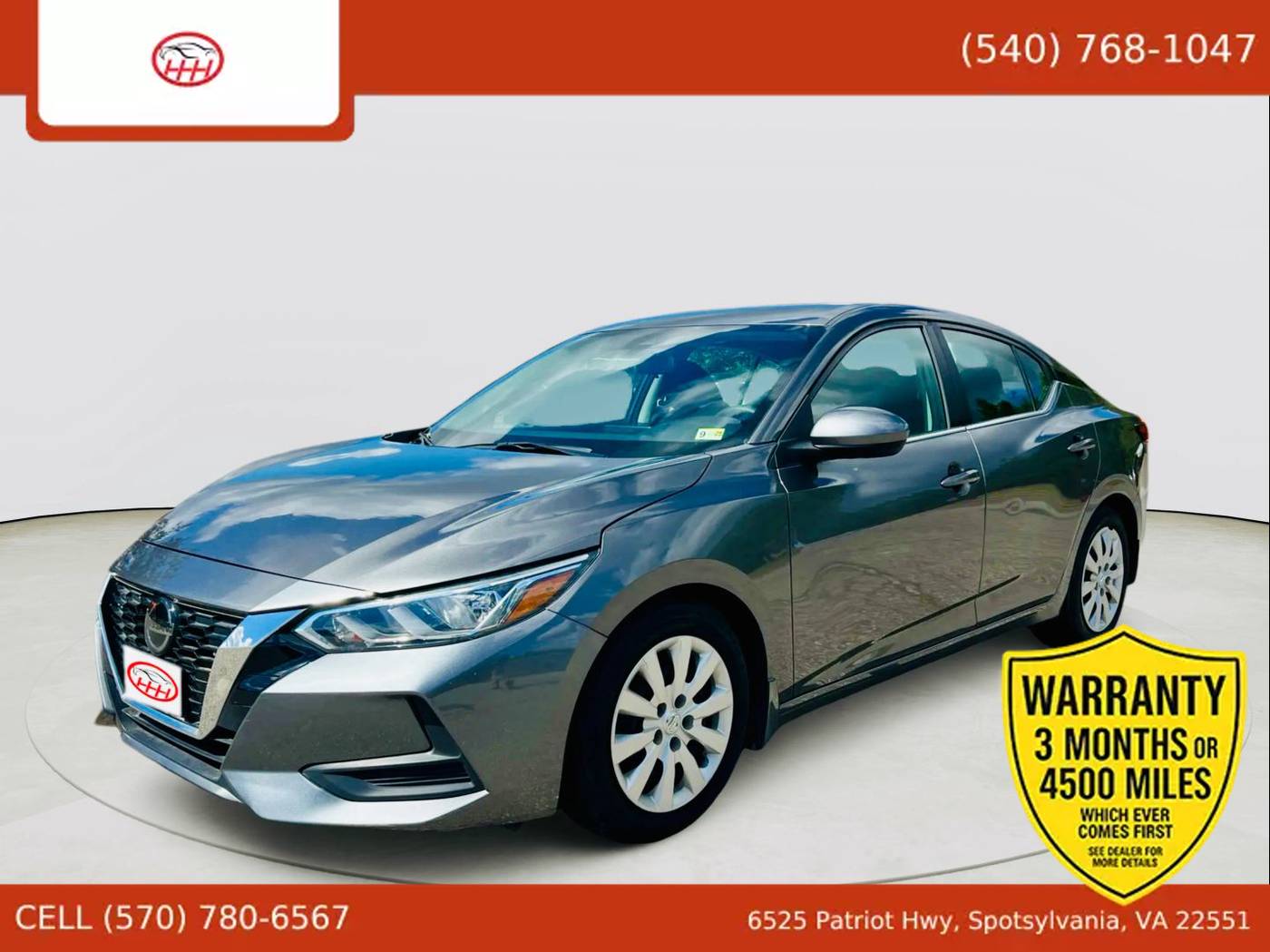 2021 Nissan Sentra S — Sedan — 43,942 mi — Spotsylvania Courthouse, VA