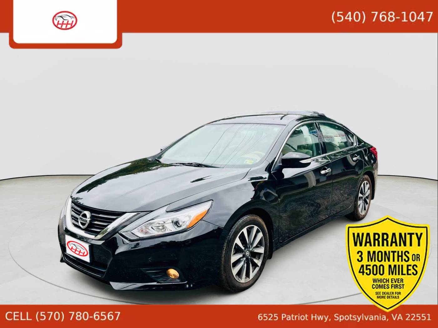 2017 Nissan Altima 2.5 SV — Sedan — 87,726 mi — Spotsylvania Courthouse, VA
