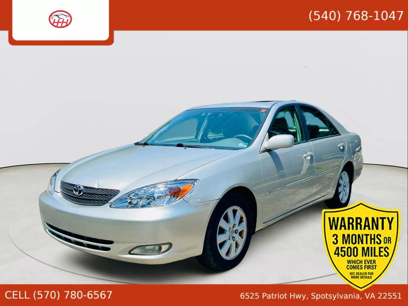 2004 Toyota Camry XLE V6 — Sedan — 38,280 mi — Spotsylvania Courthouse, VA