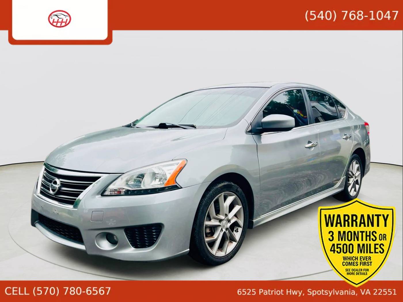2013 Nissan Sentra SR — Sedan — 100,215 mi — Spotsylvania Courthouse, VA