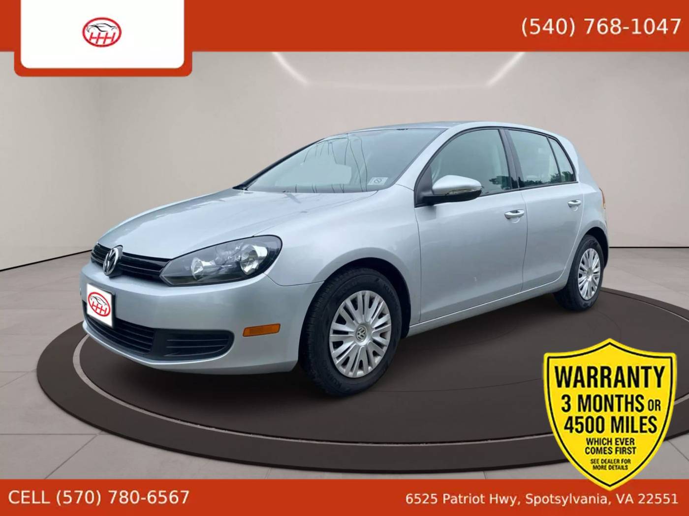 2014 Volkswagen Golf 2.5 — Hatchback — 64,740 mi — Spotsylvania Courthouse, VA