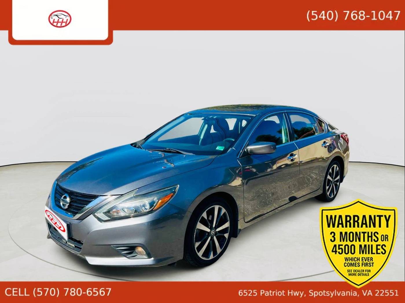 2017 Nissan Altima 2.5 SR — Sedan — 85,264 mi — Spotsylvania Courthouse, VA