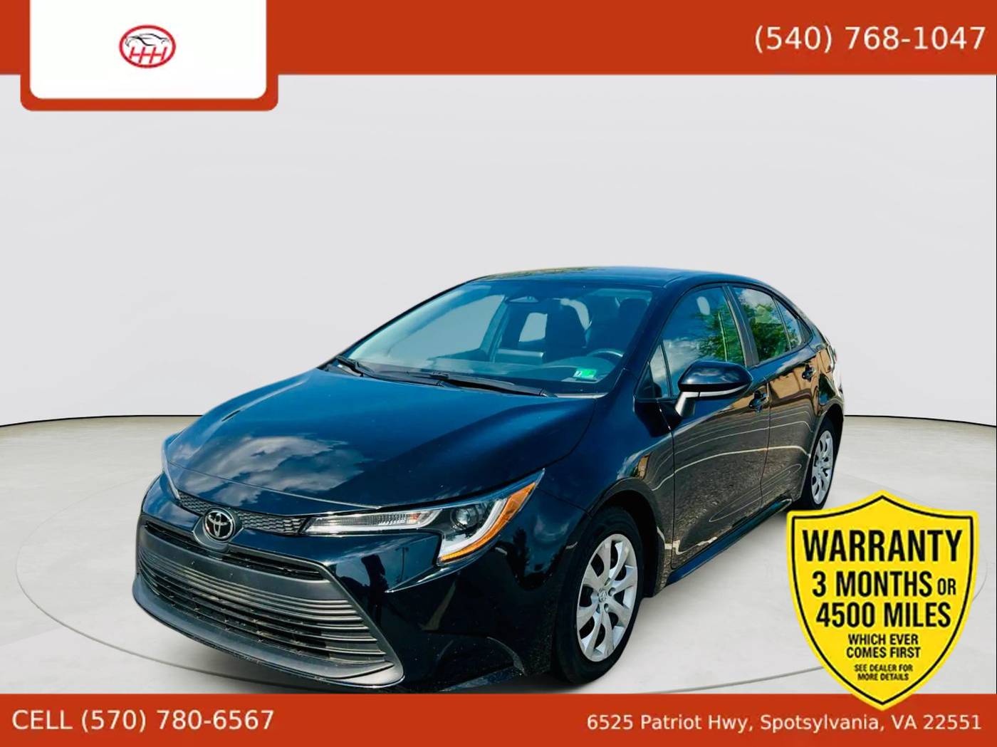 2023 Toyota Corolla LE — Sedan — 44,470 mi — Spotsylvania Courthouse, VA