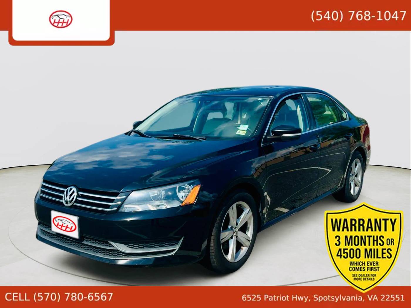 2013 Volkswagen Passat SE — Sedan — 115,725 mi — Spotsylvania Courthouse, VA
