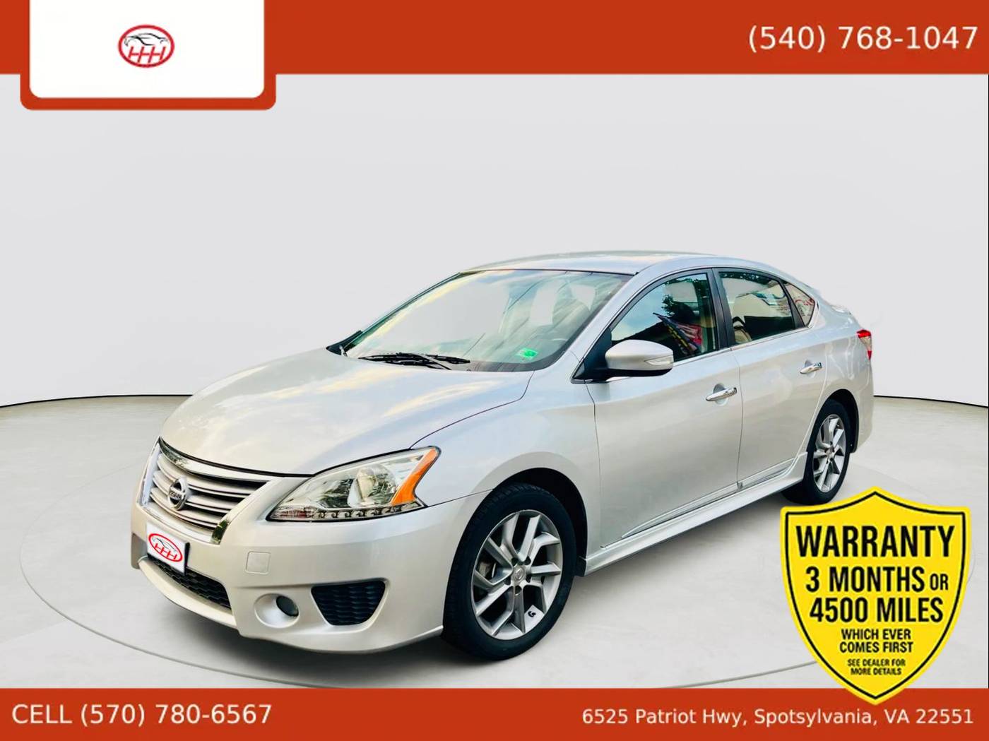 2015 Nissan Sentra SR — Sedan — 104,417 mi — Spotsylvania Courthouse, VA