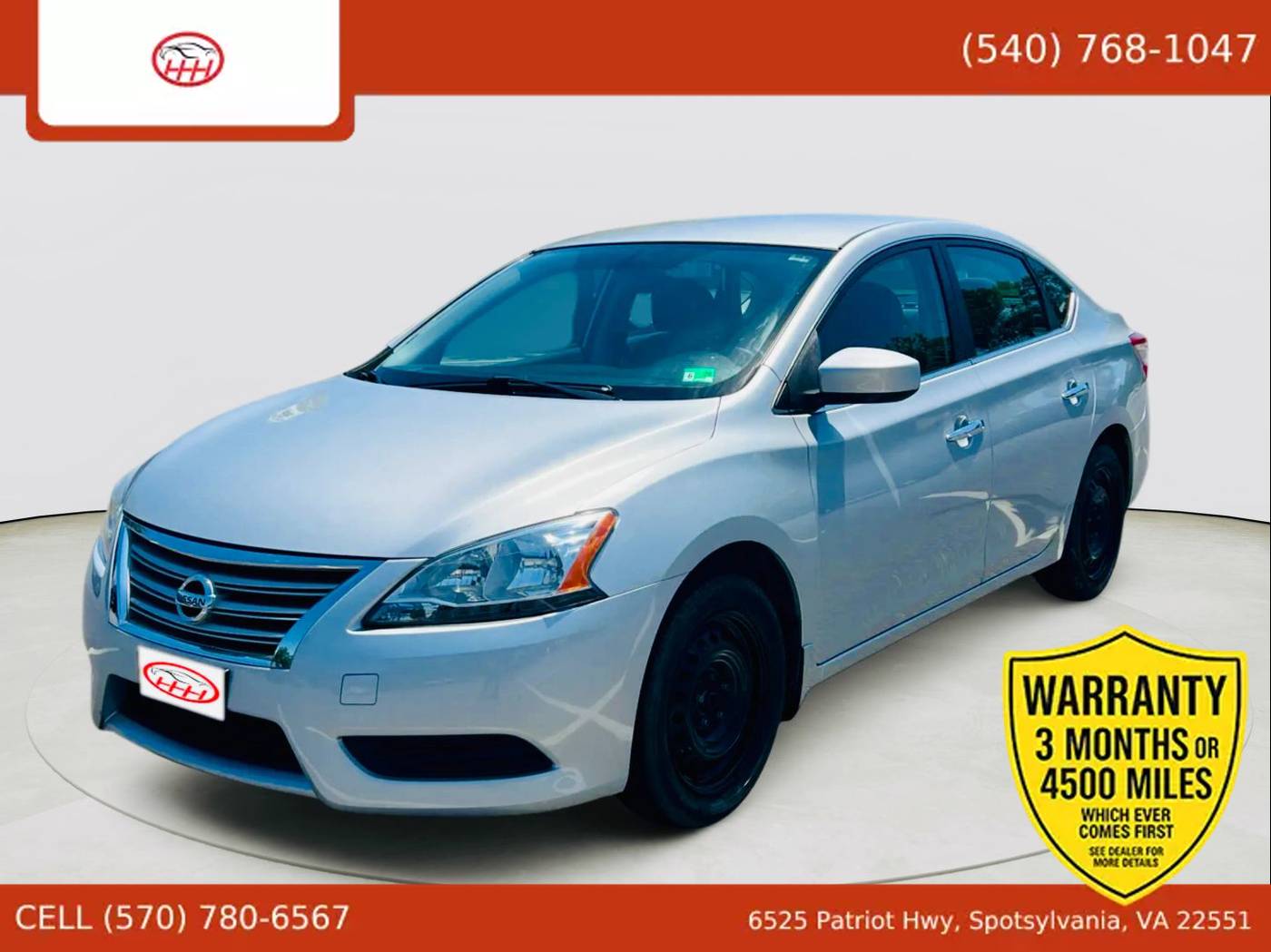 2014 Nissan Sentra SV — Sedan — 87,474 mi — Spotsylvania Courthouse, VA