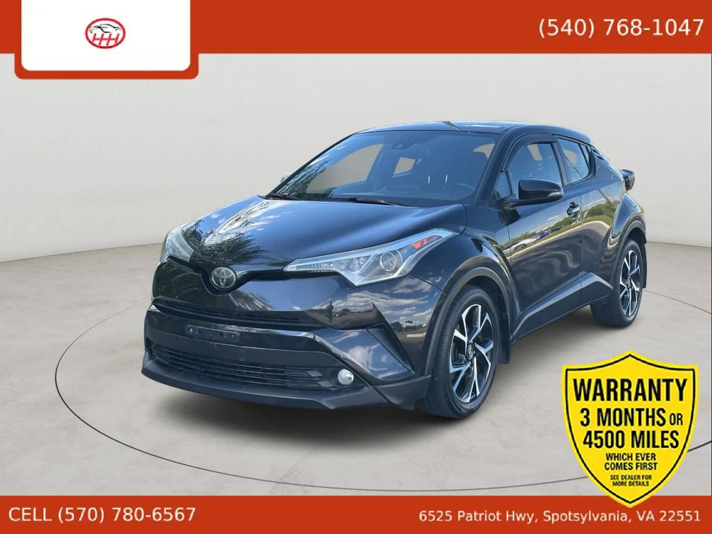 2018 Toyota C-HR XLE Premium — SUV — 77,929 mi — Spotsylvania Courthouse, VA