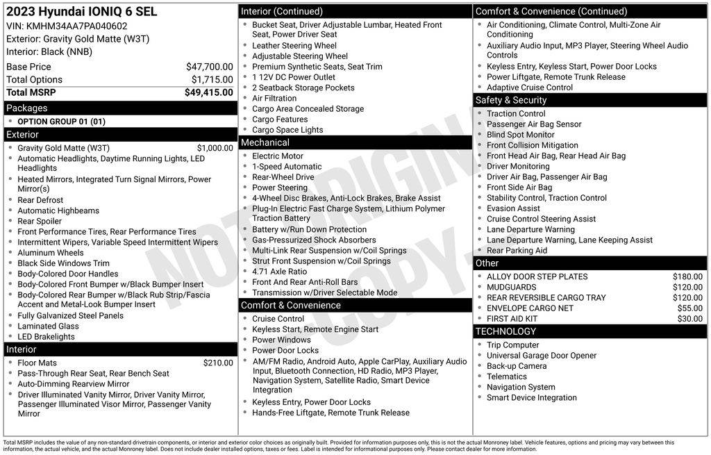 2023 Hyundai IONIQ 6 SEL — Sedan — 37,996 mi — Gilroy, CA