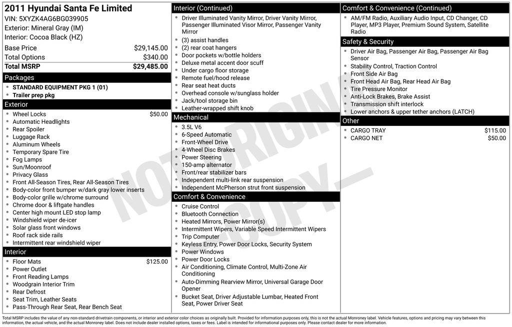 2011 Hyundai Santa Fe Limited — SUV — 192,414 mi — Gilroy, CA