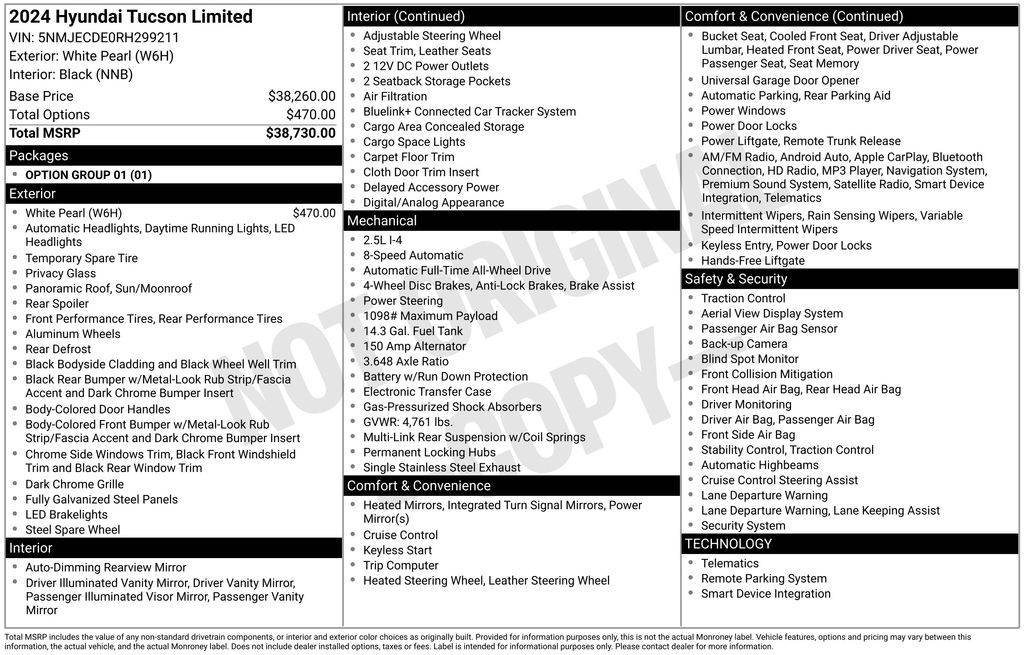 2024 Hyundai Tucson Limited — SUV — 58,085 mi — Gilroy, CA