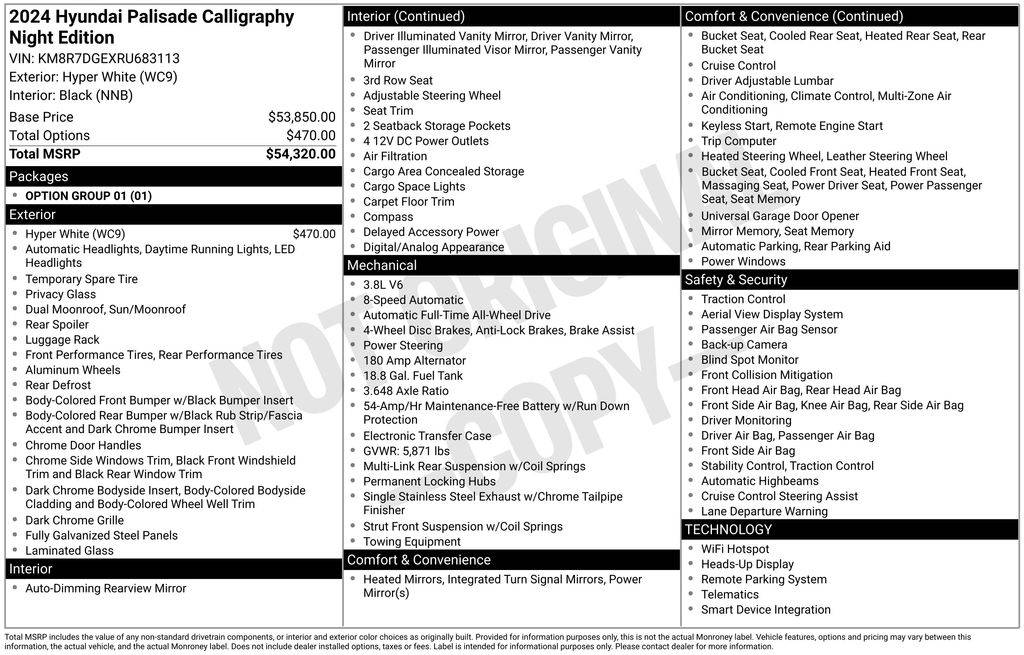 2024 Hyundai Palisade Calligraphy Night Edition — SUV — 47,414 mi — Gilroy, CA