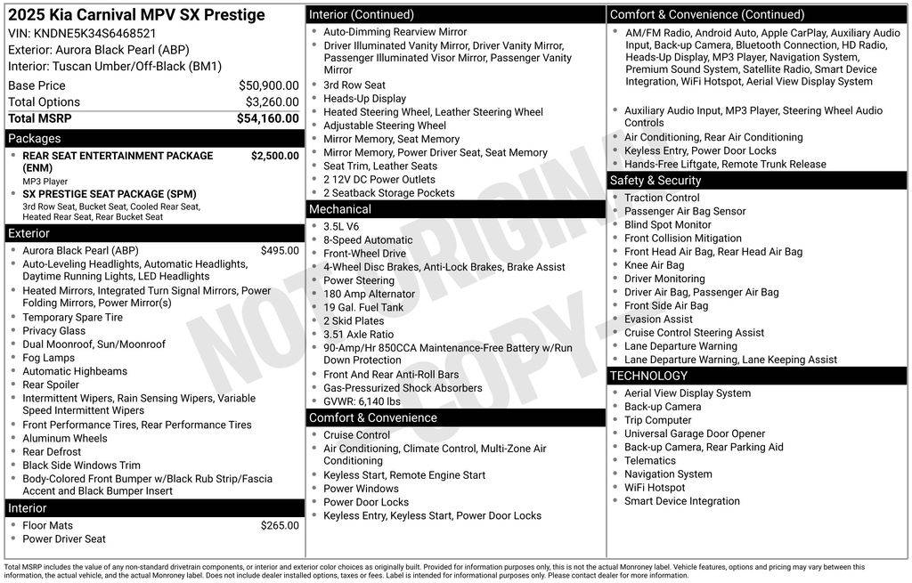 2025 Kia Carnival SX Prestige — Minivan — 24,339 mi — Gilroy, CA