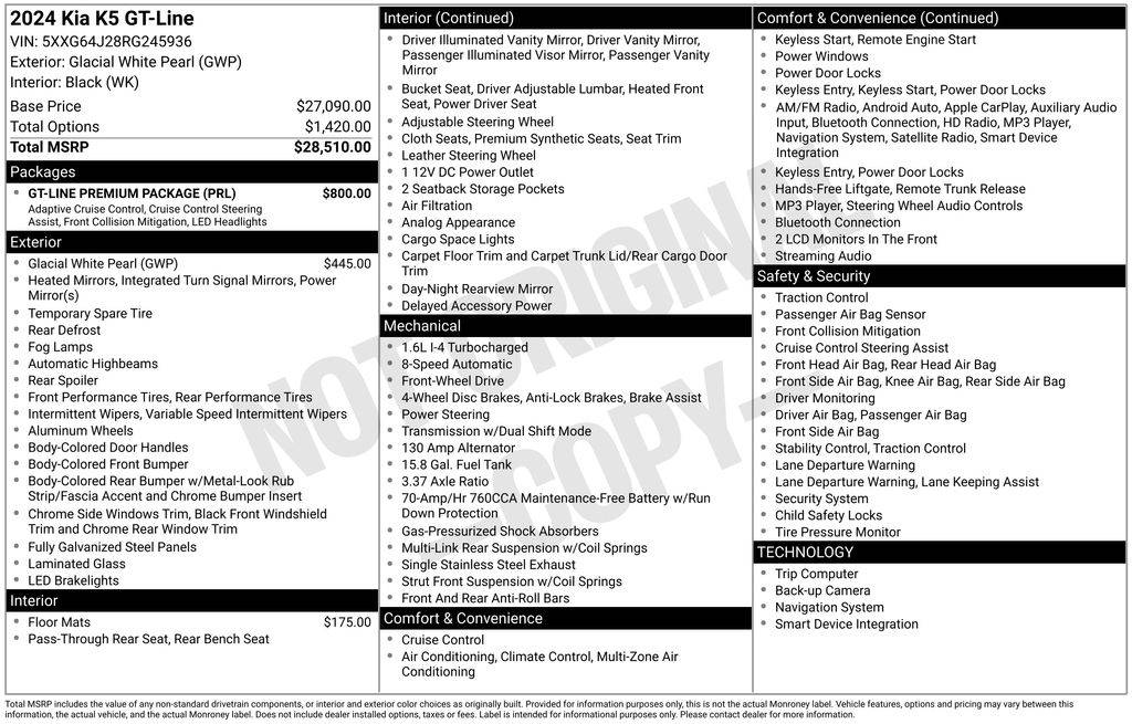 2024 Kia K5 GT-Line — Sedan — 41,362 mi — Gilroy, CA