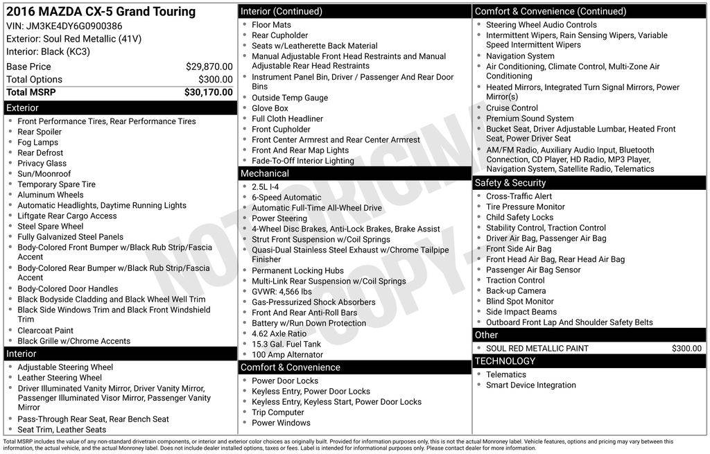 2016 Mazda CX-5 Grand Touring — SUV — 101,611 mi — Gilroy, CA