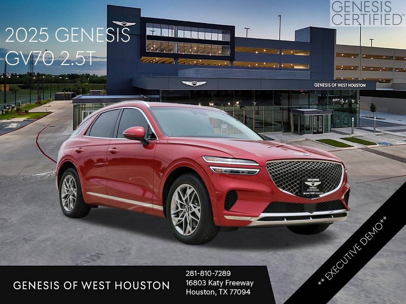 2025 Genesis GV70 2.5T — SUV — 8,351 mi — Houston, TX