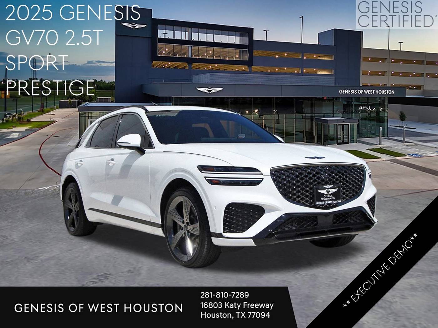 2025 Genesis GV70 2.5T — SUV — 5,190 mi — Houston, TX