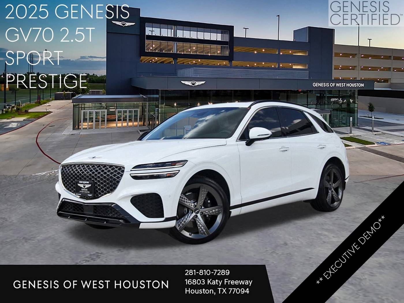 2025 Genesis GV70 2.5T — SUV — 7,850 mi — Houston, TX