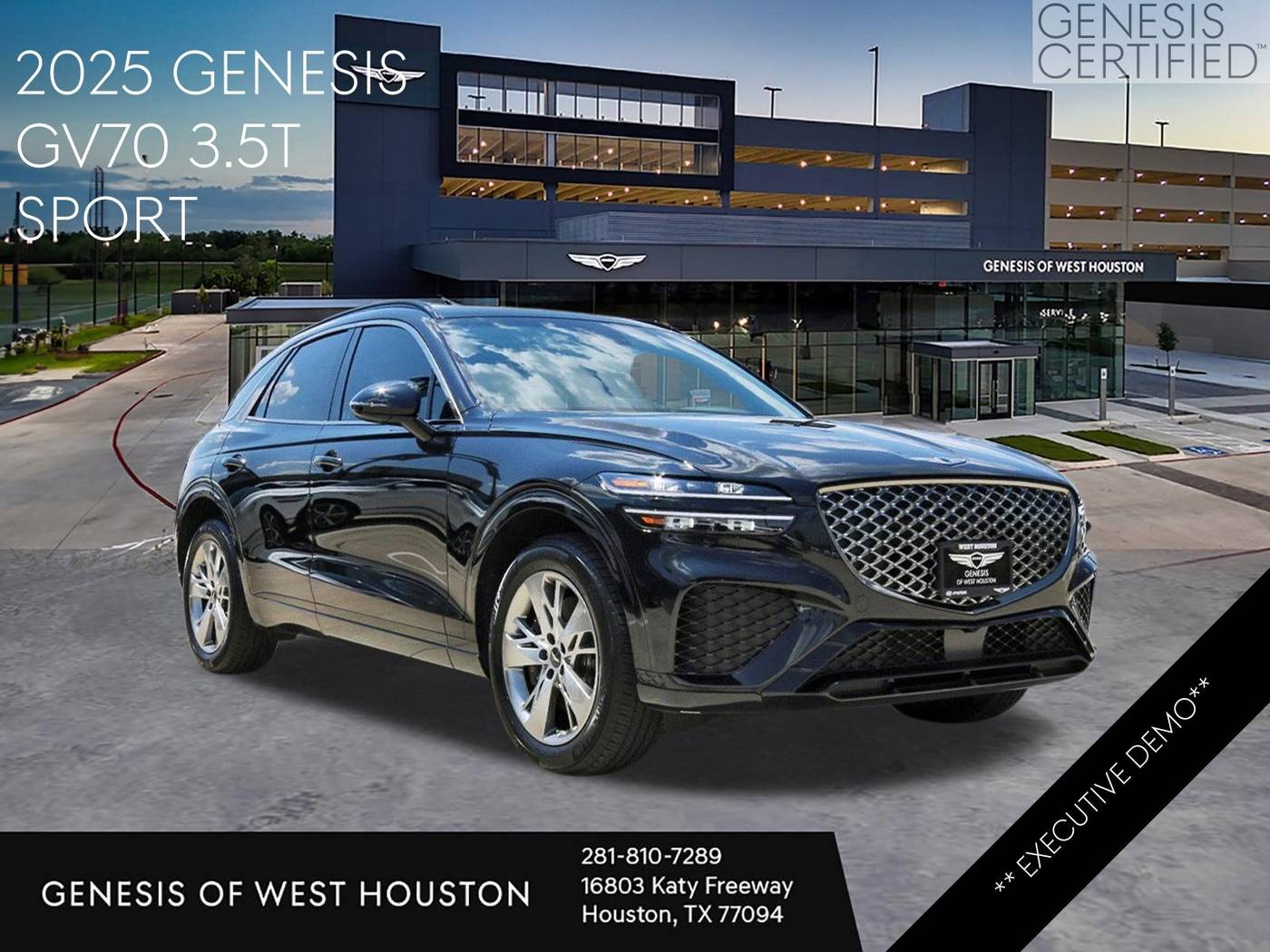 2025 Genesis GV70 3.5T Sport — SUV — 5,578 mi — Houston, TX