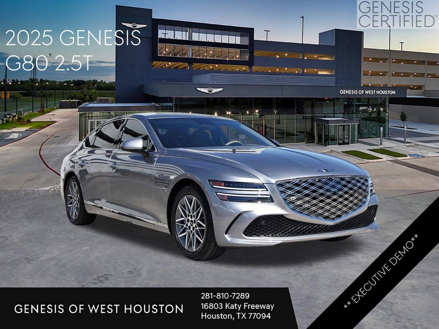 2025 Genesis G80 2.5T — Sedan — 5,642 mi — Houston, TX