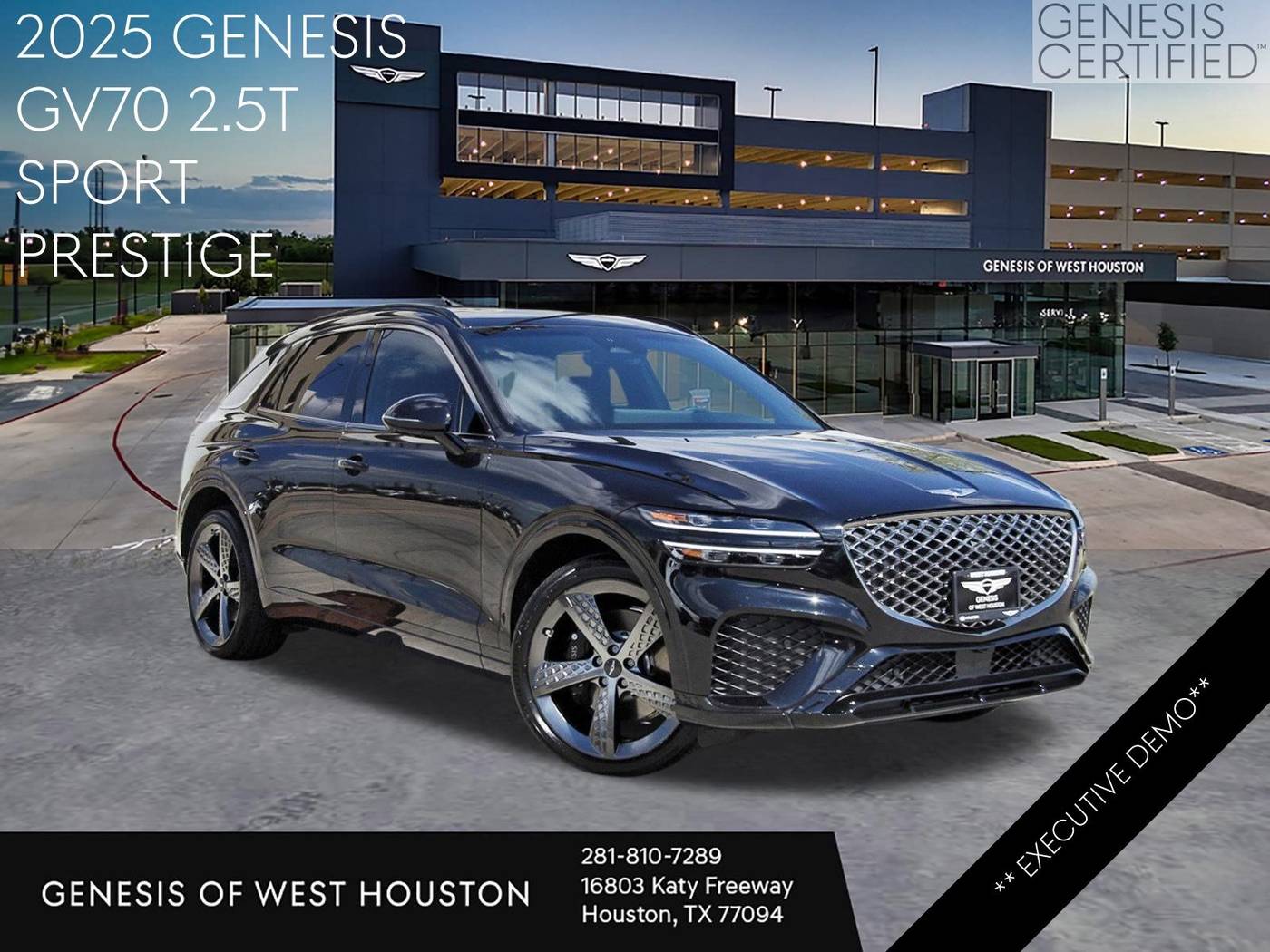 2025 Genesis GV70 2.5T — SUV — 6,655 mi — Houston, TX