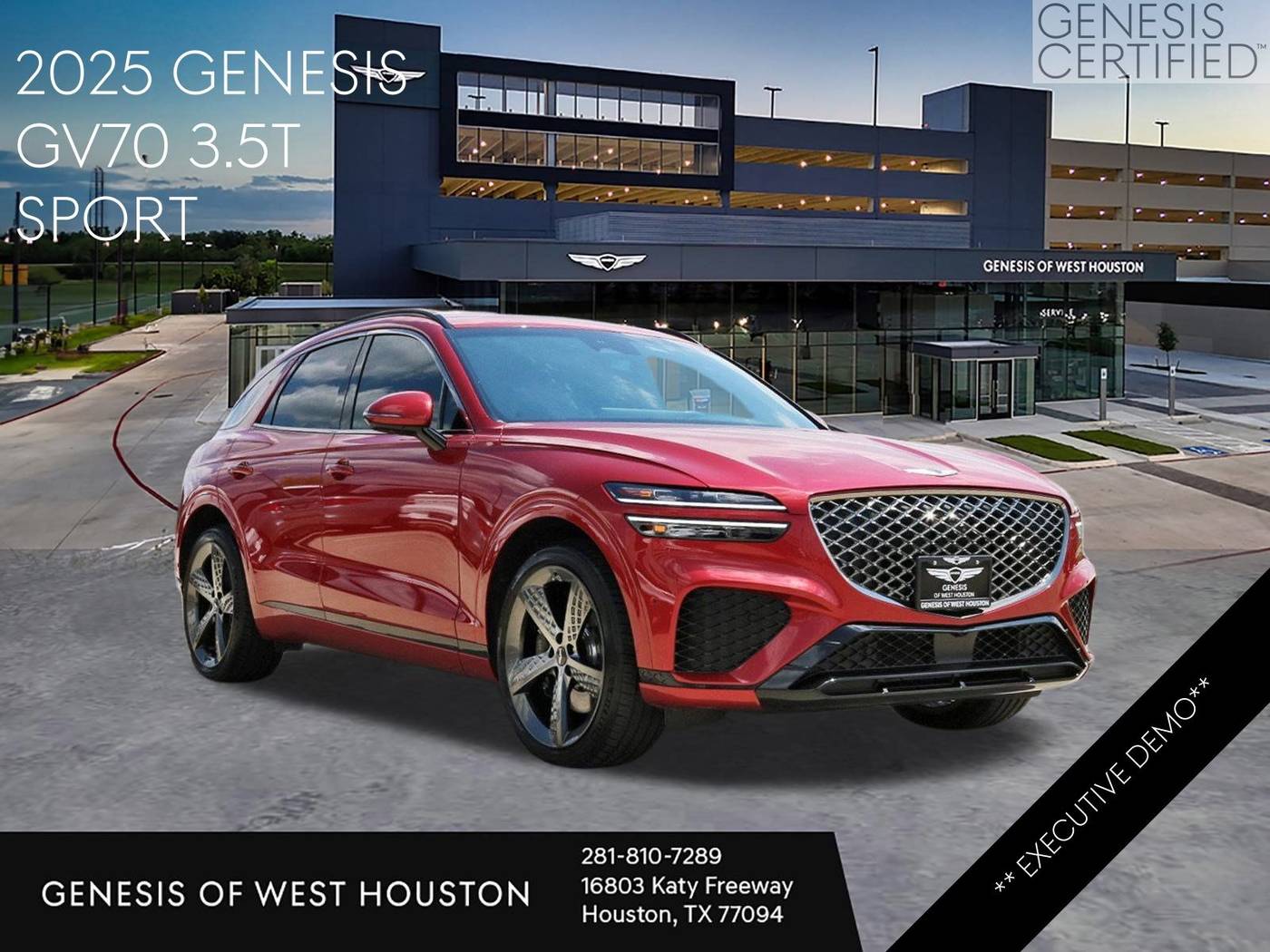 2025 Genesis GV70 3.5T Sport — SUV — 6,323 mi — Houston, TX
