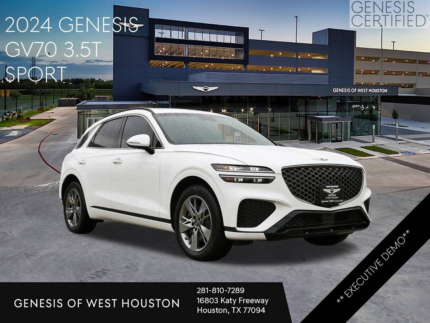 2024 Genesis GV70 3.5T Sport — SUV — 8,098 mi — Houston, TX