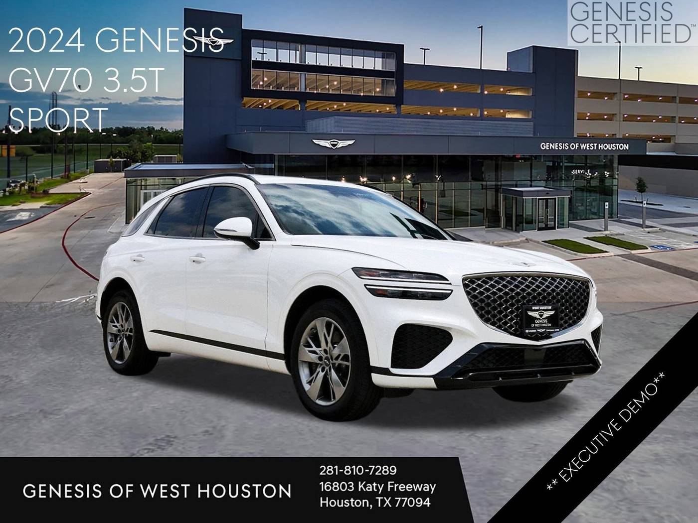 2024 Genesis GV70 3.5T Sport — SUV — 10,000 mi — Houston, TX