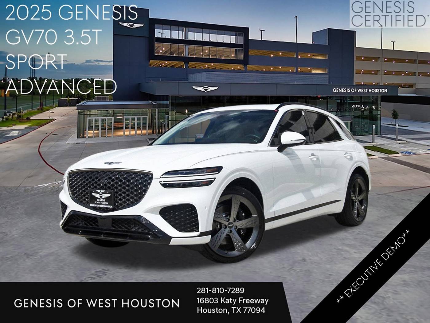2025 Genesis GV70 3.5T Sport — SUV — 6,199 mi — Houston, TX