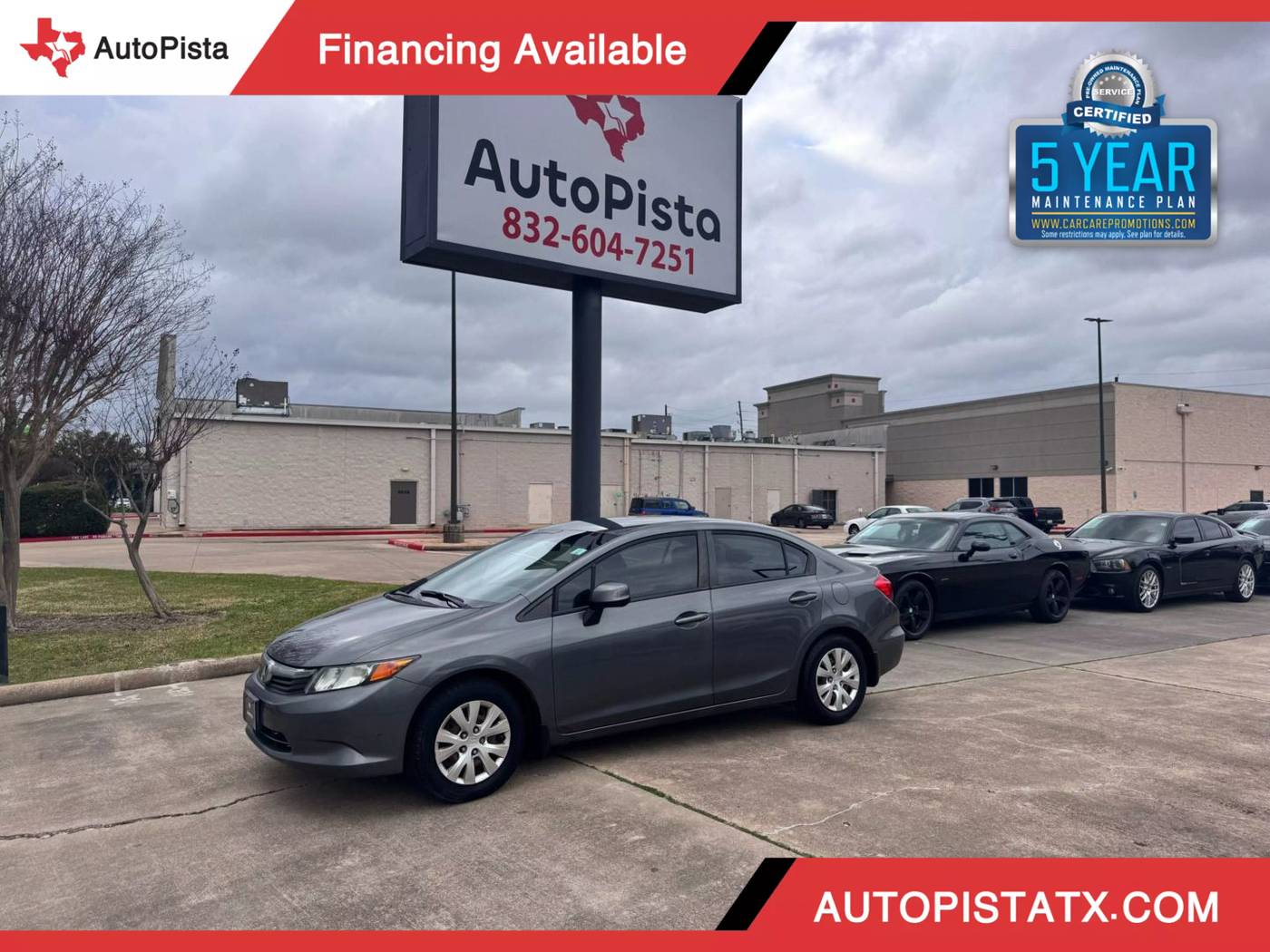 2012 Honda Civic LX — Sedan — 152,138 mi — Houston, TX