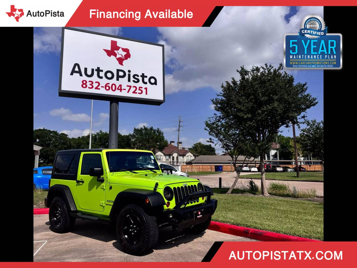2012 Jeep Wrangler Sport — SUV — 126,154 mi — Houston, TX