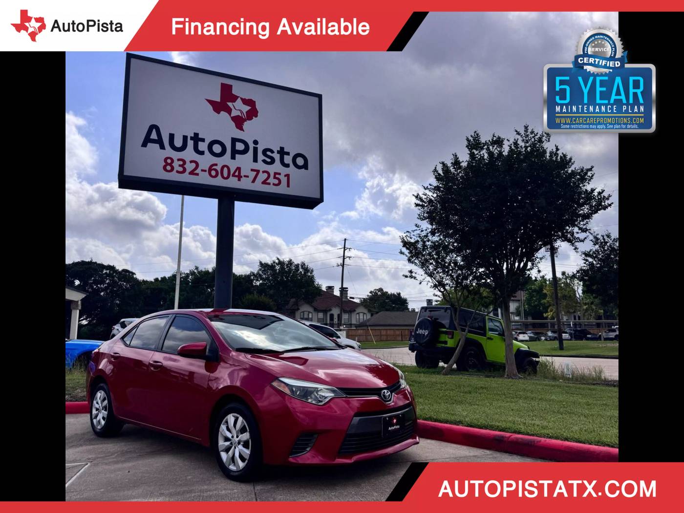 2016 Toyota Corolla LE — Sedan — 161,762 mi — Houston, TX