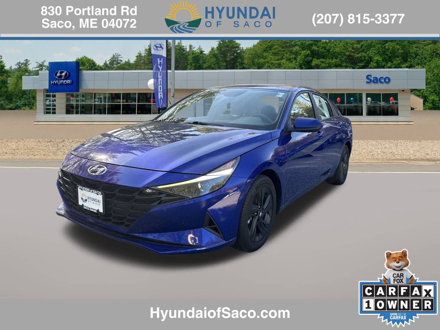 2022 Hyundai Elantra Hybrid Blue — Sedan — 90,442 mi — Saco, ME