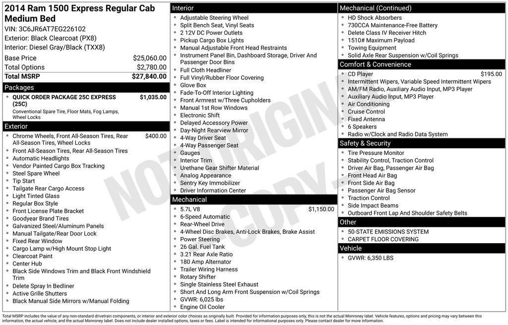 2014 Ram 1500 Express — Pickup Truck — 86,520 mi — Loveland, CO