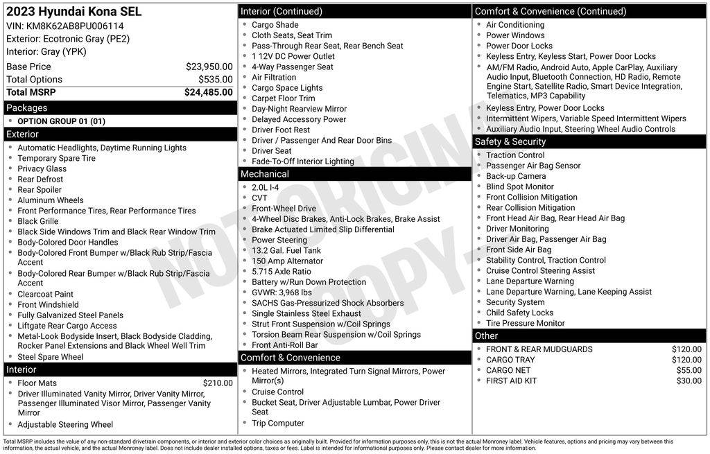 2023 Hyundai Kona SEL — SUV — 19,018 mi — Loveland, CO