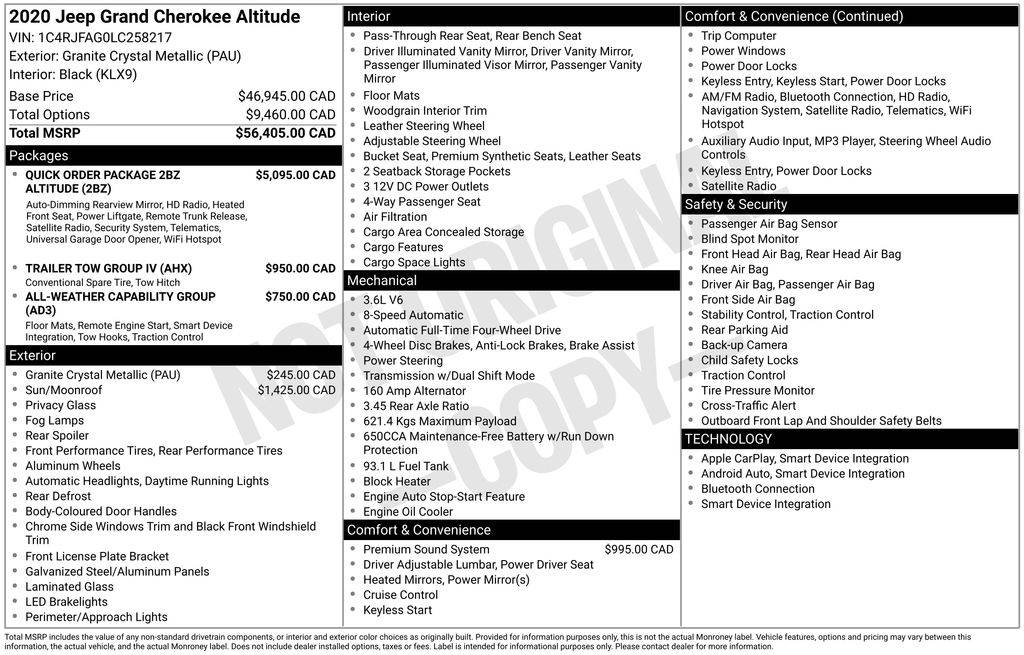 2020 Jeep Grand Cherokee Altitude — SUV — 93,642 mi — Loveland, CO