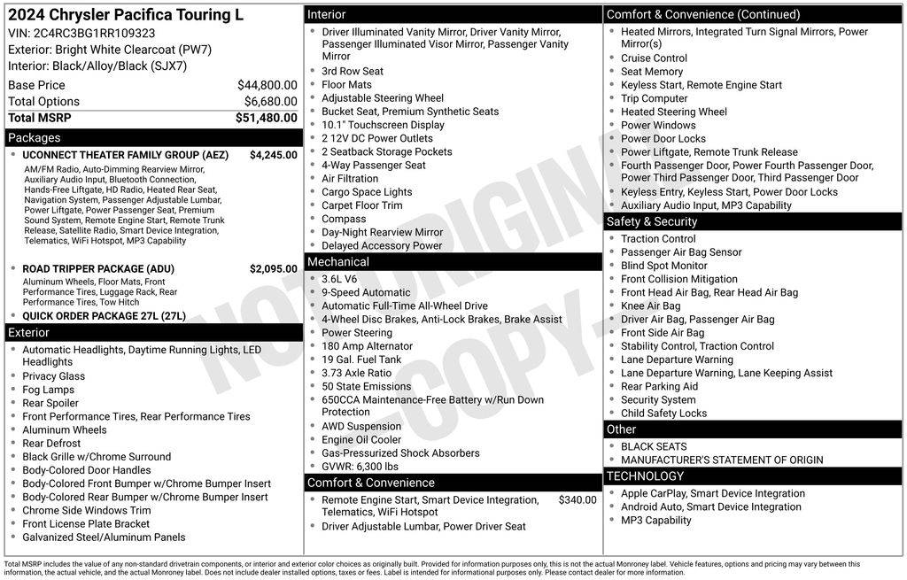 2024 Chrysler Pacifica Touring L — Minivan — 35,447 mi — Loveland, CO