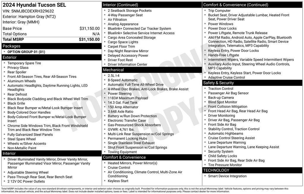 2024 Hyundai Tucson SEL — SUV — 36,240 mi — Loveland, CO