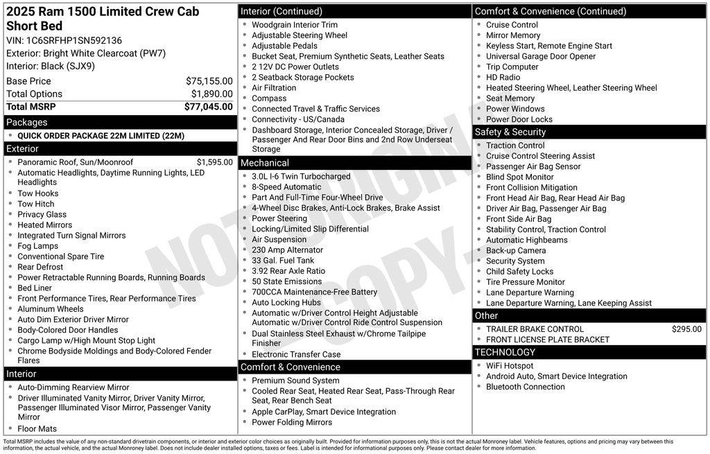 2025 Ram 1500 Limited — Pickup Truck — 18,333 mi — Loveland, CO