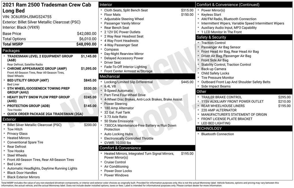 2021 Ram 2500 Tradesman — Pickup Truck — 171,113 mi — Loveland, CO