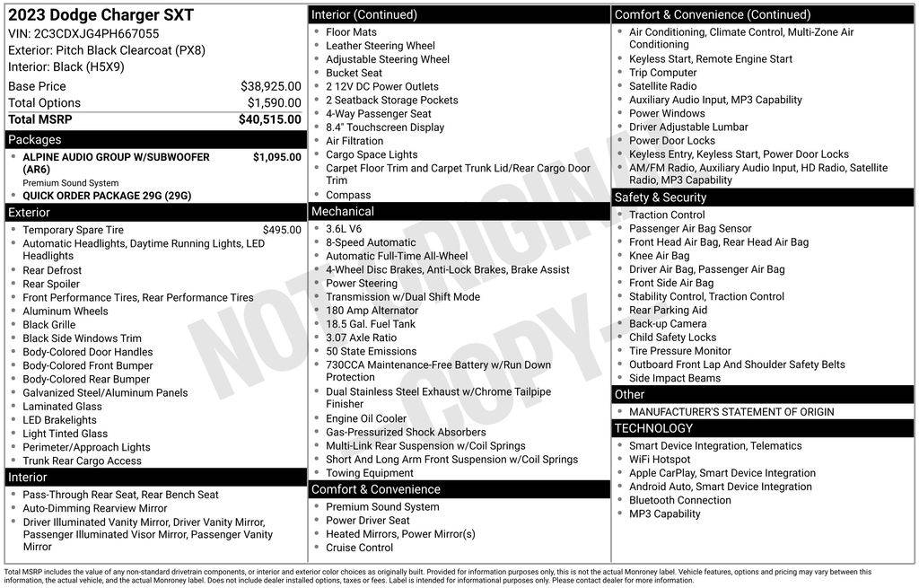 2023 Dodge Charger SXT — Sedan — 62,091 mi — Loveland, CO
