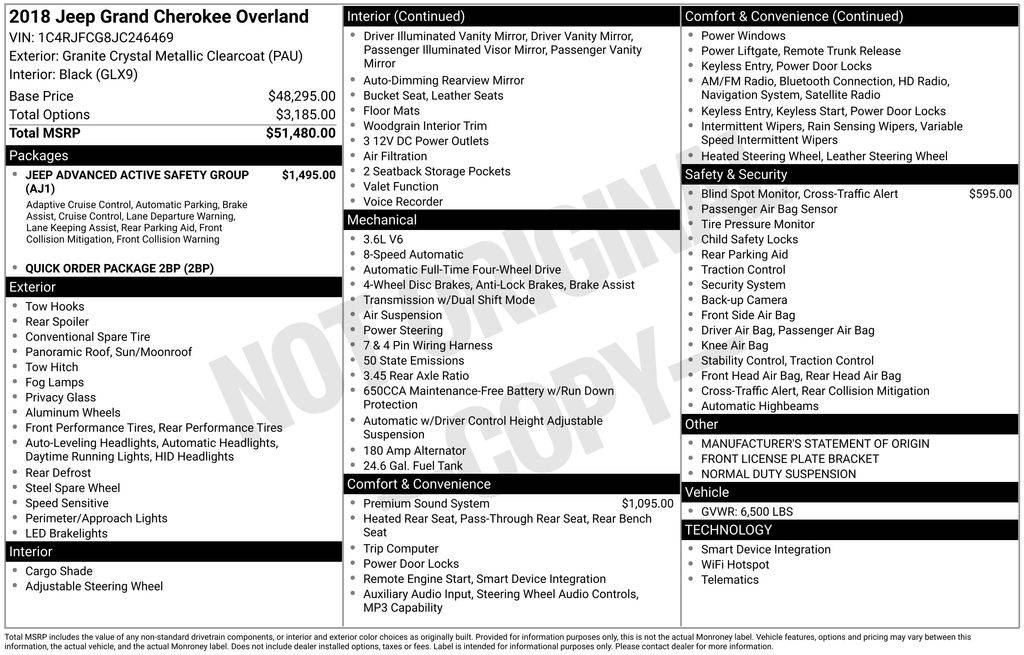 2018 Jeep Grand Cherokee Overland — SUV — 105,369 mi — Loveland, CO