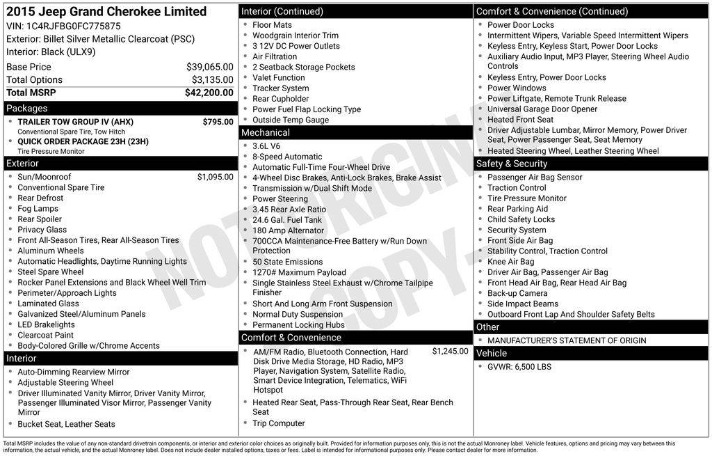 2015 Jeep Grand Cherokee Limited — SUV — 93,972 mi — Loveland, CO