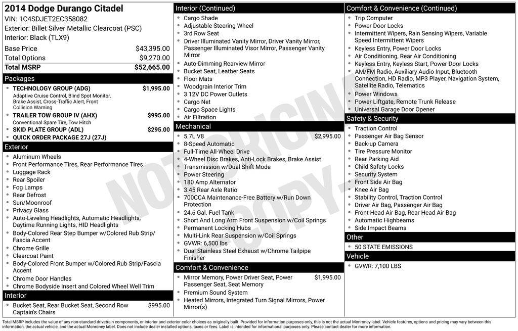 2014 Dodge Durango Citadel — SUV — 143,783 mi — Loveland, CO