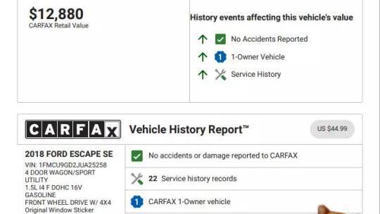 2018 Ford Escape SE — SUV — 74,361 mi — Tampa, FL